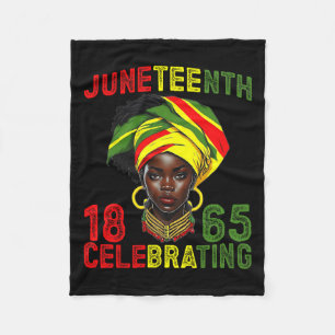 Juneteenth Usa African American Melanin Black Hist Fleece Blanket