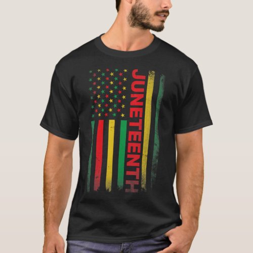 Juneteenth USA US Flag T_Shirt