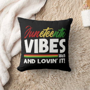 Juneteenth Vibes -  Freedom Day 1865 Black History Throw Pillow