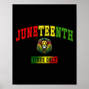 Juneteenth Vibes Only 1865 African Black History M Poster