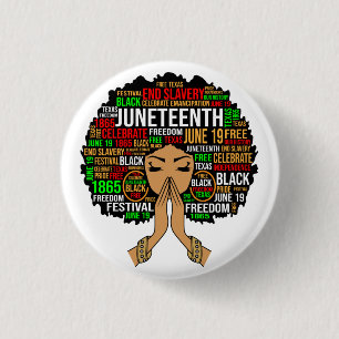 Juneteenth Vibes Only Black History Melanin Family Button