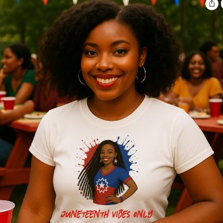 Juneteenth Vibes Only | Red, White & Blue 
