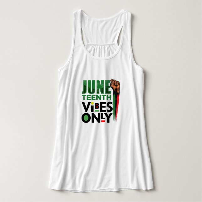 Juneteenth Vibes Only Tank Top (Design Front)