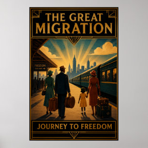 Juneteenth Vintage Collection Great Migration Poster