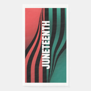 Juneteenth Wavy Stripes Design Paper Guest Towels