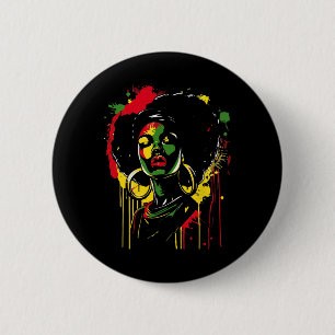 Juneteenth Women Celebrate Black Freedom History M Button