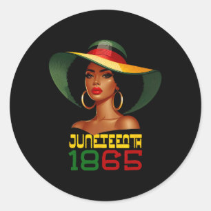 Juneteenth Women Celebrating Black Freedom Day 186 Classic Round Sticker