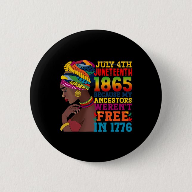 Juneteenth Women Juneteenth Shirts African America Button (Front)