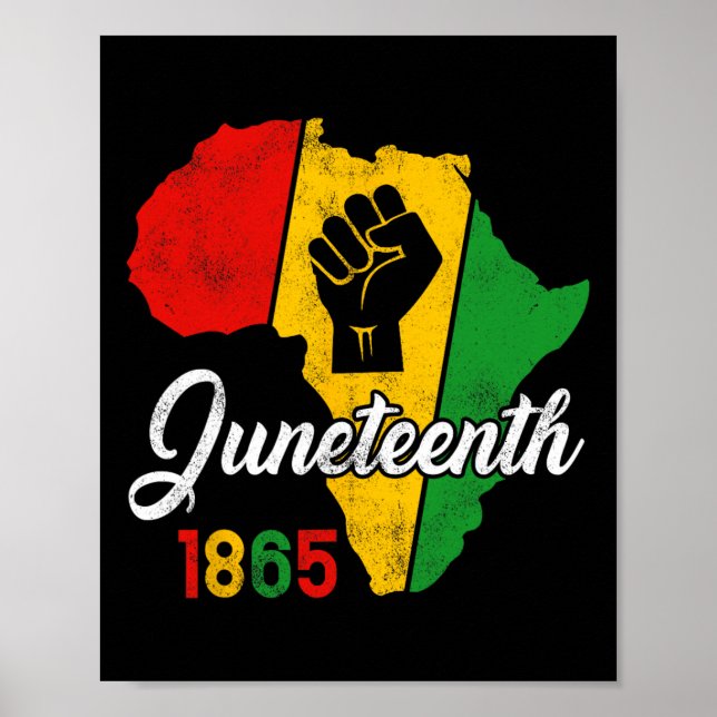 Juneteenth Women Men Black Freedom 1865 History Mo Poster (Front)