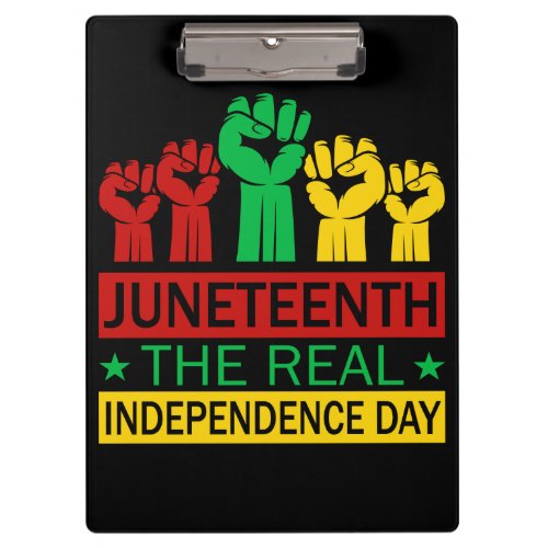 Juneteenth Word Art Pan Africa Colors  Clipboard