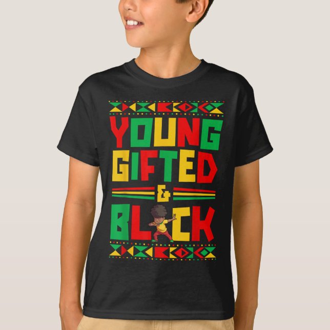 Juneteenth Young Black Boy African American Histor T-Shirt (Front)