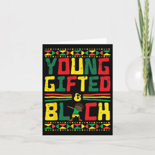 Juneteenth Young Gifted African Boy Dab Toddler Bo Card