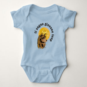 junger träumender Wolf Baby Strampler Bodysuit