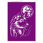 junger träumender Wolf Grusskarte (Front)