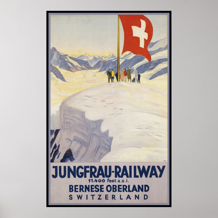 Jungfrau Railway Bernese oberland Poster