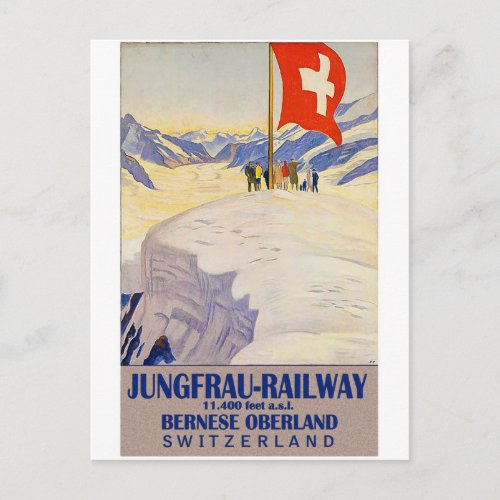 Jungfrau Railway Bernese Oberland Switzerland Postcard