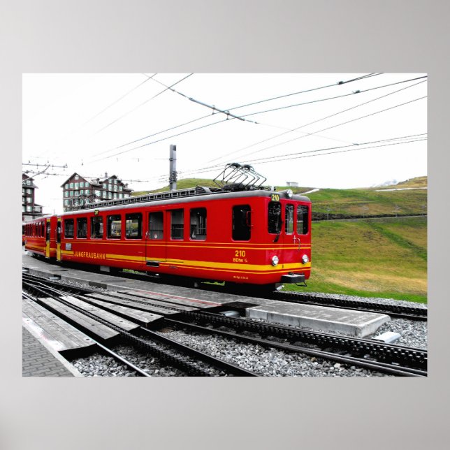 Jungfraubahn train in Switzerland Poster (Front)