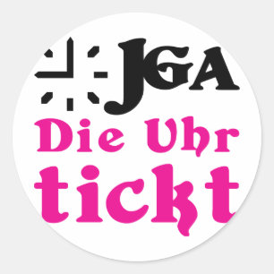 junggesellenabschied / hochzeit classic round sticker