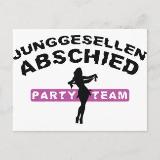 junggesellenabschied / hochzeit postcard