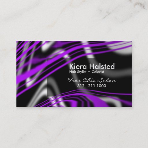 Customizable Jungle-1 Business Card (purple/black)