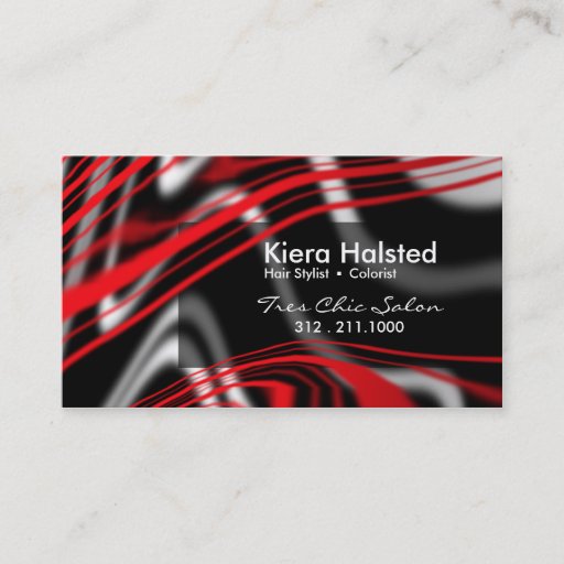 Customizable Jungle-1 Business Card (red/black)
