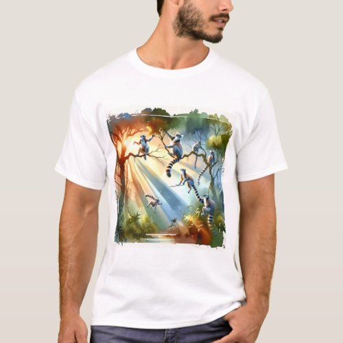Jungle Acrobat 3 _ Watercolor T_Shirt