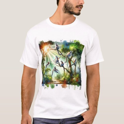 Jungle Acrobat 4 _ Watercolor T_Shirt