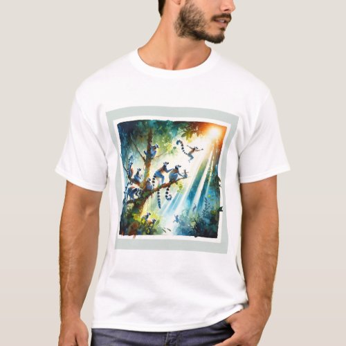 Jungle Acrobat 5 _ Watercolor T_Shirt