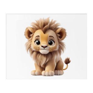 Jungle Adorable Lion Cub Sitting Portrait Acrylic Print