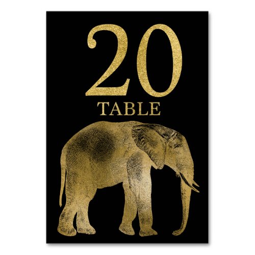 Jungle Africa Animal Elephant Table Number Card 20