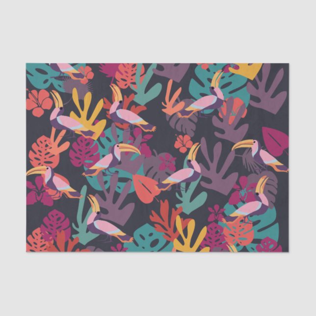  Jungle and Tropical Birds Tissue Paper (Front)