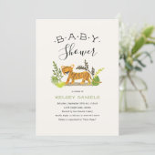Jungle Animal Baby Shower Invitation (Standing Front)