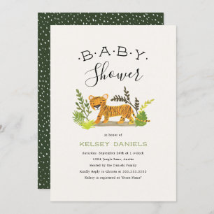 Jungle Animal Baby Shower Invitation