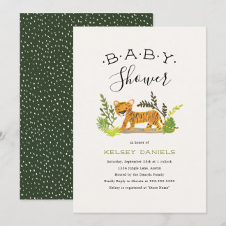 Jungle Animal Baby Shower Invitation