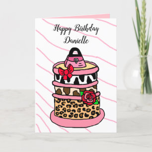 Jungle Animal Birthday Cake Card