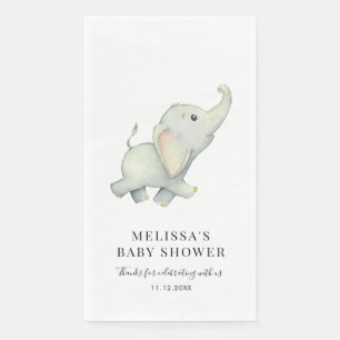 Jungle Animal Elephant Baby Shower Paper Guest Towels