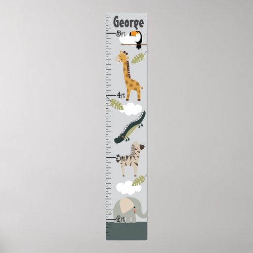 Jungle Animal Growth Chart Dont change size