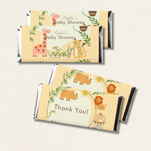 Jungle Animal Safari Adventure Baby Shower Wrapper Hershey Bar Favors