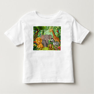Jungle Animal Toddler T-Shirt | Soft Cotton Tee"