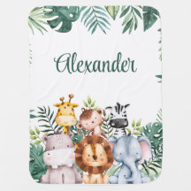 Jungle Animals Baby Custom Blanket