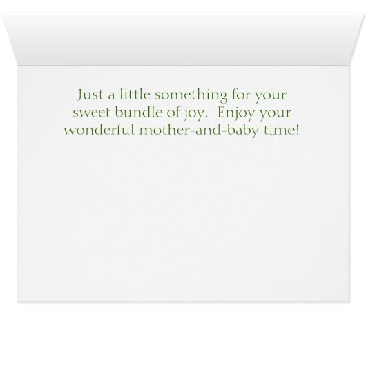 Jungle Animals baby gift card (Inside Horizontal (Bottom))