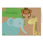 Jungle Animals baby gift card (Front Horizontal)