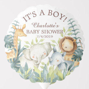 Jungle Animals Baby Shower Balloon