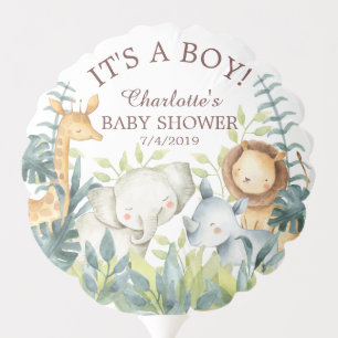 Jungle Animals Baby Shower Balloon