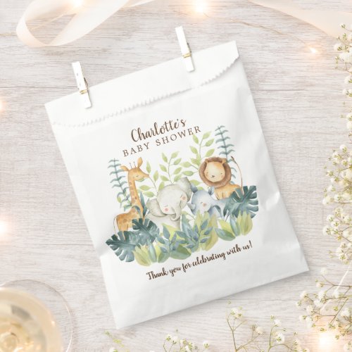 Jungle Animals Baby Shower Favor Bags