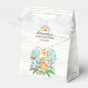 Jungle Animals Baby Shower Favor Box