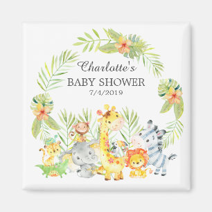 Jungle Animals Baby Shower Favor Magnet