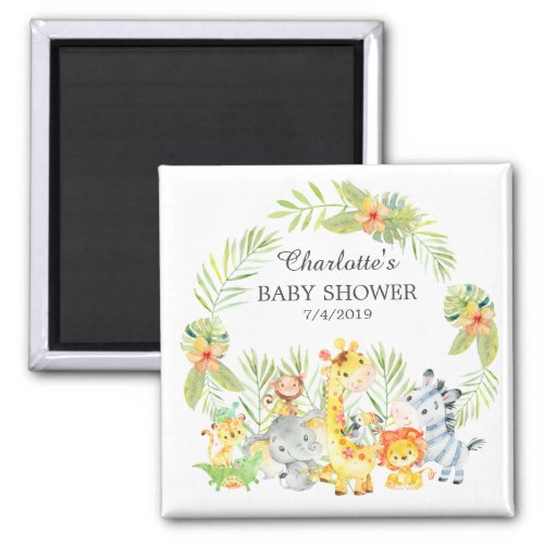 Jungle Animals Baby Shower Favor  Magnet