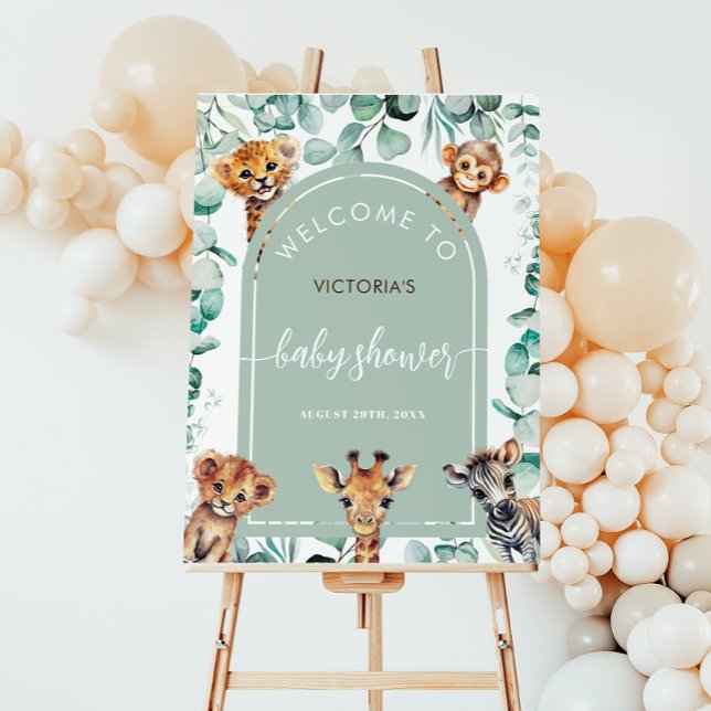 Jungle Animals Baby Shower Welcome Sign (Creator Uploaded)