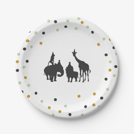 Jungle animals birthday Paper Plates Safari Zoo